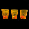 Skull-design shot glass, presenting the themed drinkware shape for a Halloween, pirate or horror-inspired party display and serving table.