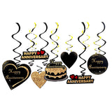 Happy Anniversary hanging swirls decoration set for romantic celebrations from Funzoop The Party Shop