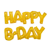 Happy Bday letter banner for cake table and birthday party setup from Funzoop The Party Shop