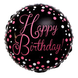 18 inches happy birthday black polka foil balloon with elegant gold polka dot design from Funzoop The Party Shop
Black and gold polka print happy birthday foil balloon party decoration from Funzoop The Party Shop
Round black happy birthday foil balloon with festive golden polka dots from Funzoop The Party Shop
