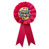  Happy Birthday celebration badge with decorative ribbon tails for party wear from Funzoop The Party Shop