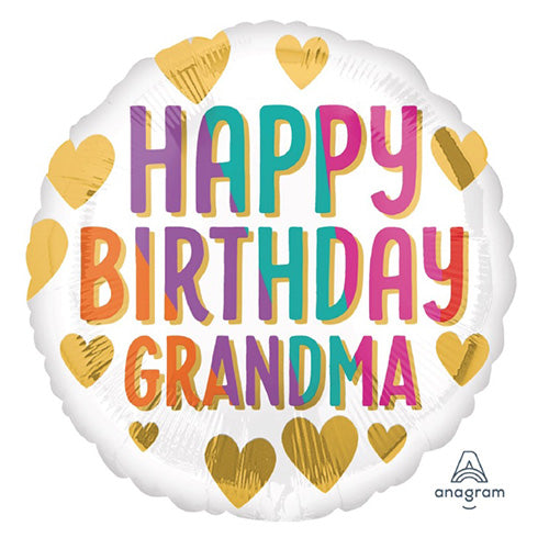 Happy birthday grandma gold foil balloon with elegant birthday design from Funzoop The Party Shop
Gold themed grandma birthday foil balloon party decoration from Funzoop The Party Shop
Round happy birthday grandma foil balloon for family celebration décor from Funzoop The Party Shop
