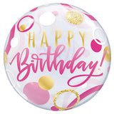 Happy birthday pink polka print foil balloon with colorful birthday design from Funzoop The Party Shop
Pink polka dot happy birthday foil balloon party decoration from Funzoop The Party Shop
Round pink happy birthday foil balloon with festive polka print from Funzoop The Party Shop
