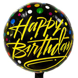 Happy birthday polka print foil balloon with black and gold festive design from Funzoop The Party Shop
Black and gold polka dot happy birthday foil balloon party decoration from Funzoop The Party Shop
Round happy birthday foil balloon with elegant golden polka print from Funzoop The Party Shop
