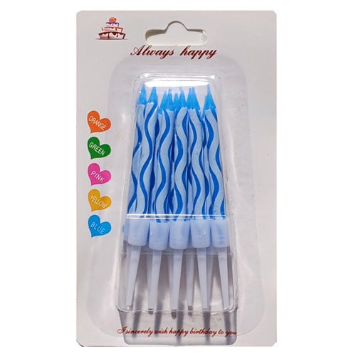 Happy Birthday Printed Wax Cake Candles, Pink or Blue