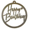Happy Birthday Wooden Glitter Backdrop Centerpiece