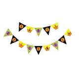 Happy Halloween party wall banner backdrop for spooky celebration decorations from Funzoop The Party Shop