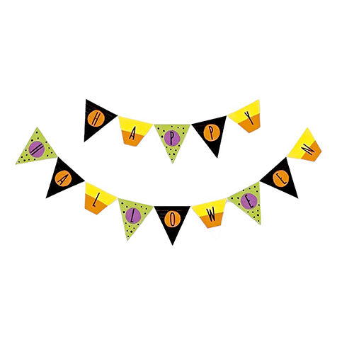 Happy Halloween party wall banner backdrop for spooky celebration decorations from Funzoop The Party Shop