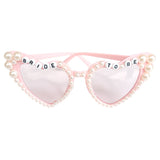Light pink bridal themed heart shaped goggles for wedding celebration photos from Funzoop The Party Shop