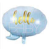 Blue hello baby shaped foil balloon with stylish baby shower design from Funzoop The Party Shop
Hello baby blue foil balloon for newborn baby boy celebration from Funzoop The Party Shop
