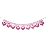 Pink It's a Girl banner decoration for baby girl arrival celebration from Funzoop The Party Shop