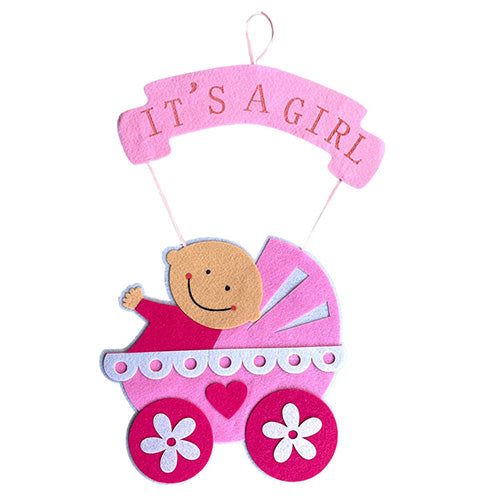It's a Girl Pram Wall Hanging