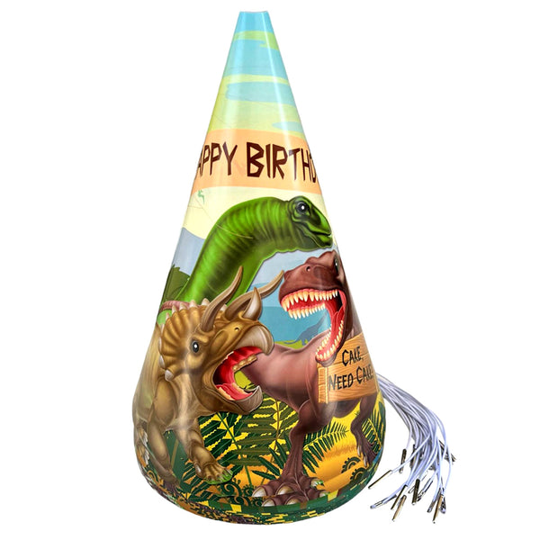 Jungle theme party caps pack of 10 with colorful safari animal artwork from Funzoop The Party Shop