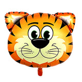 Large tiger shaped foil balloon for jungle and safari themed birthday decorations from Funzoop The Party Shop