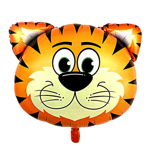 Large tiger shaped foil balloon for jungle and safari themed birthday decorations from Funzoop The Party Shop