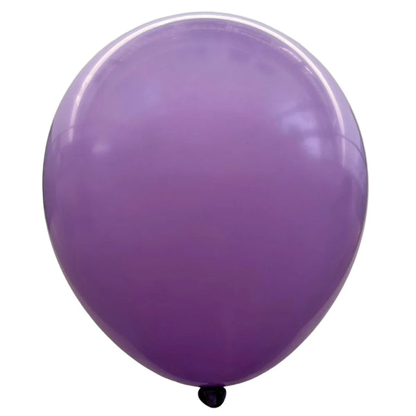 Product view of sweet pastel lavender latex balloons, showing the listed colour and finish for twelve-inch party backdrop groups and celebration decorations.