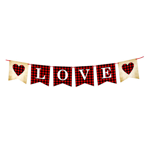 Love letter paper banner backdrop decoration for romantic party setup from Funzoop The Party Shop