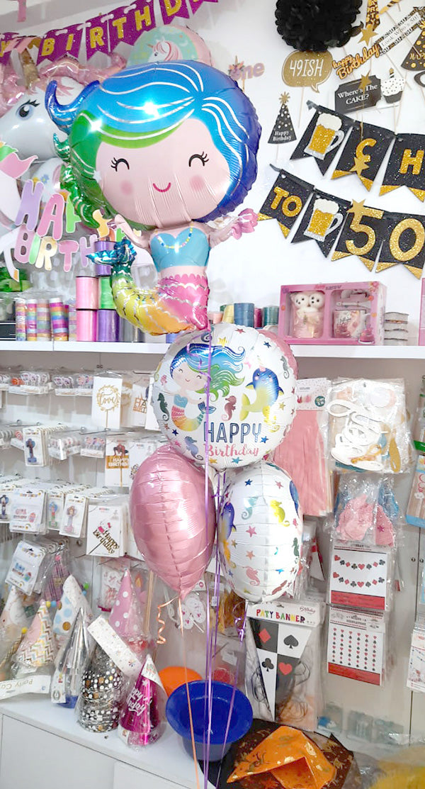 Mermaid Theme Birthday Balloon Bunch