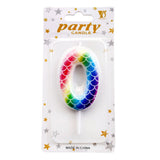 Mermaid scale number cake candle for mermaid themed birthday cake decoration from Funzoop The Party Shop