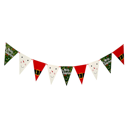 Merry Christmas party bunting banner hanging decoration for festive celebrations from Funzoop The Party Shop