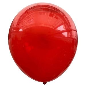 12" Metallic Crystal Latex Balloons - Red