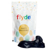 Metallic Crystal Blue latex balloons product packaging, showing the colour range supplied for twelve-inch party balloons used in supported displays or celebration decorations.
