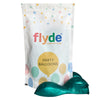 Metallic Pearl Green latex balloons product packaging, showing the colour range supplied for twelve-inch party balloons used in supported displays or celebration decorations.