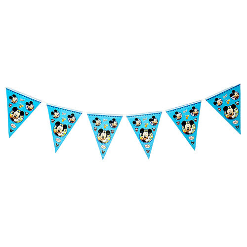 Mickey Mouse inspired birthday wall banner hanging decoration for kids birthday party backdrop and celebration décor from Funzoop The Party Shop