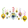 Minions character hanging swirl decorations