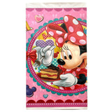 Disney Minnie Mouse birthday party table cover with signature bow and polka dot design from Funzoop The Party Shop