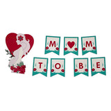 Mom To Be wall banner decoration with baby shower themed party design from Funzoop The Party Shop