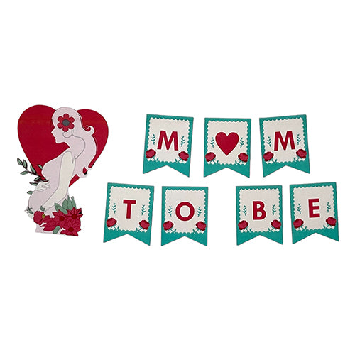 Mom To Be wall banner decoration with baby shower themed party design from Funzoop The Party Shop