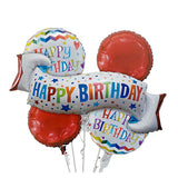 Multicolor birthday banner balloon decoration for party backdrop and celebration setup from Funzoop The Party Shop