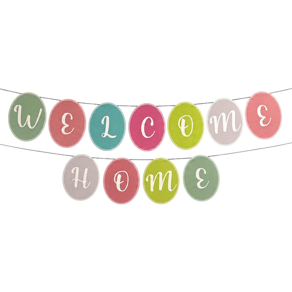 Multicolour Welcome Home paper banner for homecoming decoration