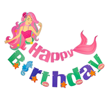 Large mermaid paper wall banner for under the sea birthday party decoration from Funzoop The Party Shop
