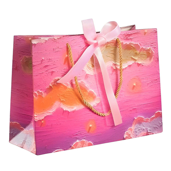 Large oil painting thick paper gift bag with artistic printed design from Funzoop The Party Shop