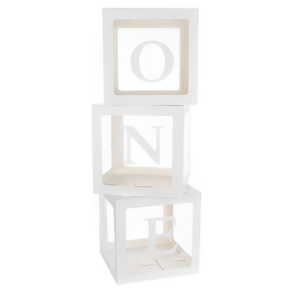 One Balloon Boxes Set for building a DIY balloon display with separately selected party balloons.