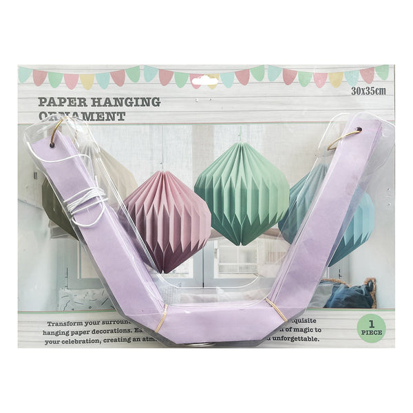 Paper Hanging Decoration Ornament for adding folded paper texture to ceilings and coordinated celebration backdrops.