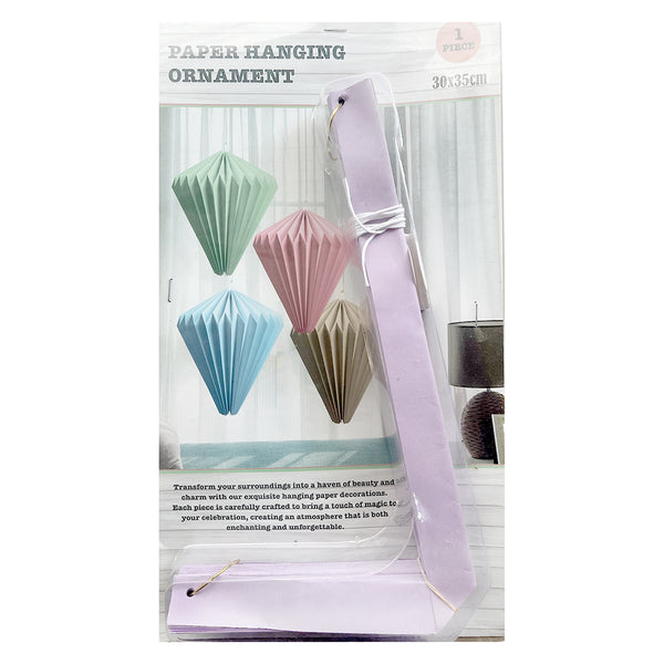 Paper Hanging Decoration Ornament for adding folded paper texture to ceilings and coordinated celebration backdrops.