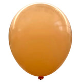 Closeup of 12 inch pastel peach latex balloons with matte finish from Funzoop The Party Shop
