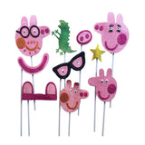 Peppa Pig photo booth props set with assorted cartoon themed party accessories for kids celebrations from Funzoop The Party Shop
