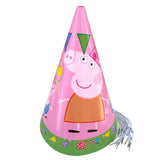 Peppa Pig theme party caps pack of 10 with colorful character artwork from Funzoop The Party Shop