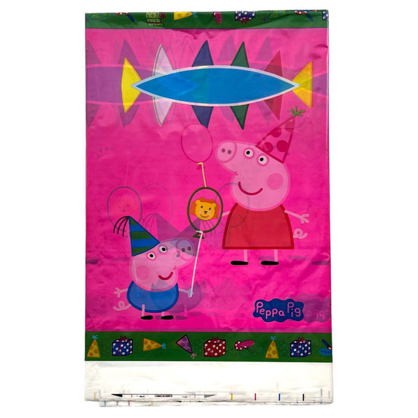 Peppa Pig theme plastic table cover featuring Peppa Pig George and friends from Funzoop The Party Shop