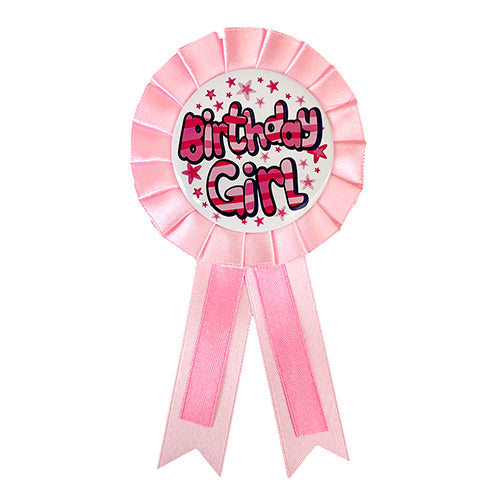 Birthday Girl & Boy Ribbon Party Badge, Assorted, 1 Pc