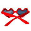 Pixel heart novelty party goggles detail view