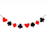 Poker casino theme party wall banner with casino inspired celebration design from Funzoop The Party Shop