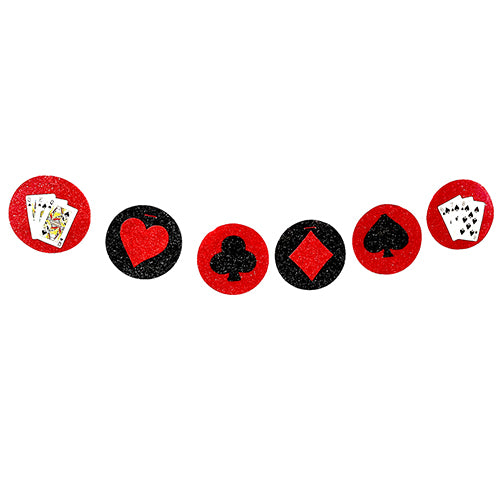 Poker night themed hanging wall banner for casino party decoration from Funzoop The Party Shop