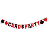 Poker party backdrop banner with casino inspired celebration graphics from Funzoop The Party Shop