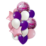 Princess 8 in 1 foil balloons bouquet set with helium inflated princess themed balloons from Funzoop The Party Shop
