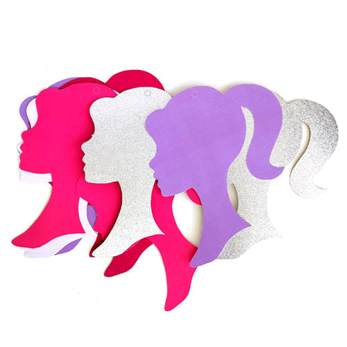 Princess Head Paper Wall Bunting